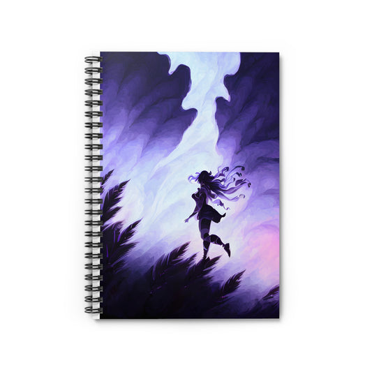 Purple Fairy Dancing - Spiral Notebook - Ruled Line