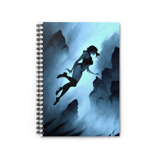 Blue Flying Fairy  - Spiral Notebook - Ruled Line